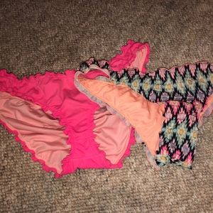 PINK ruffle bottom swimsuit